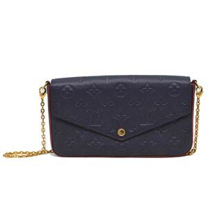 Louis Vuitton Pochette Felicie Empreinte Marine Blue Rouge